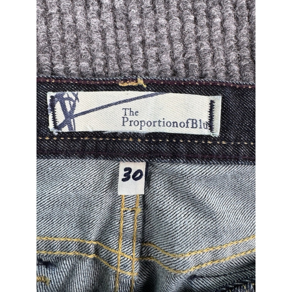 The Proportion of Blu Jeans Women 30x33 Blue Narrow Boot Made USA Japanese Denim - Picture 8 of 12